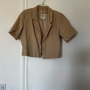 Abercrombie Tan Short Sleeve Blazer
